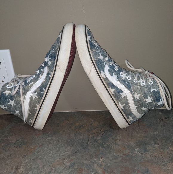 Vans Shoes Sk8 Hi Slim(washed/stars/blue) - Picture 6 of 7
